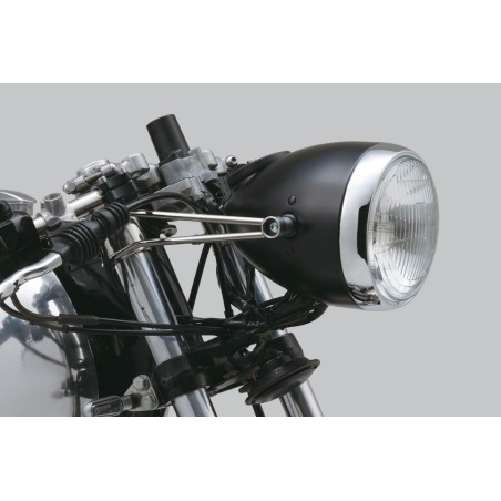 Daytona 86903 Fanale Anteriore Old Style "Vintage" Nero, Cornice Nera, Destro - E-Marked