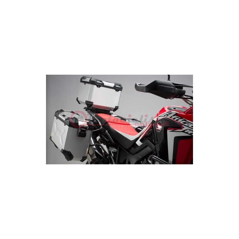 KFT.01.622.70009/S Kit valige laterali in alluminio SW-Motech TRAX ADVENTURE 45 / 37 silverHonda CRF 1000 L Africa Twin