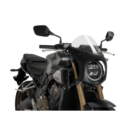 Cupolino carenato Puig 21961 nero opaco per Honda CB650R dal 2024