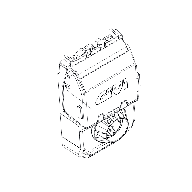 Givi Z8452DXMR Blocco cerniera montato OBKEV lato destro Givi Z8452DXMR Blocco cerniera montato OBKEV lato destro