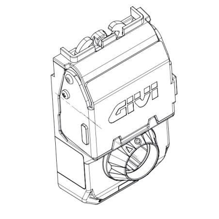 Givi Z8452DXMR Blocco cerniera montato OBKEV lato destro