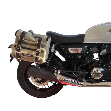 Bags&Bike SAHARA-G-HGB-SX Borsa laterale singola SX In canvas Grigio Per Honda GB 350 S Dal 2025