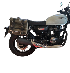 Bags&Bike SAHARA-V-HGB-SX Borsa laterale singola SX in Canvas Verde Per Honda GB 350 S Dal 2025