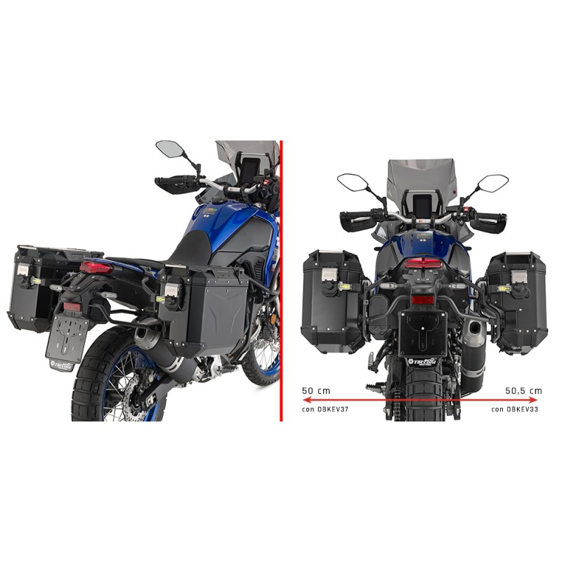 Portavaligie Givi PLOS2145CAM per valigie alluminio Outback Evo per Yamaha Tenerè 700 Portavaligie Givi PLOS2145CAM per valigie alluminio Outback Evo per Yamaha Tenerè 700