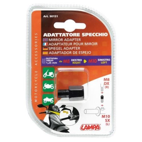 Lampa 90151 adattatore specchietto moto 8mm destro -10mm sinistro