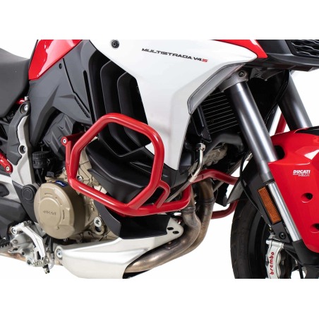 Hepco Becker 5017680 00 04 Barra di protezione motore rossa per Ducati Multistrada V4 / S / Pikes Peak / Rally / RS dal 2025