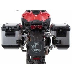 Hepco Becker 6517680 00 22 00-40 Supporto laterale in acciaio inox con valigie laterali Xplorer per Ducati Multistrada V4 / S /