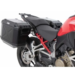 Hepco Becker 6517680 00 22 01-40 Portavaligie laterale in acciaio inox con valigie Xplorer nero per Ducati Multistrada V4 / S /