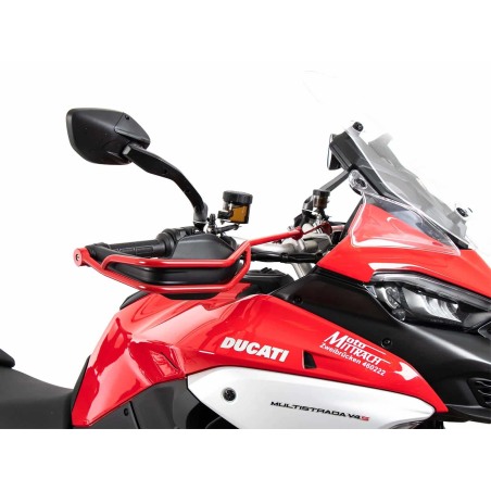 Hepco Becker 42127680 00 04 Set di paramani acciaio rosso per Ducati Multistrada V4 dal 2025
