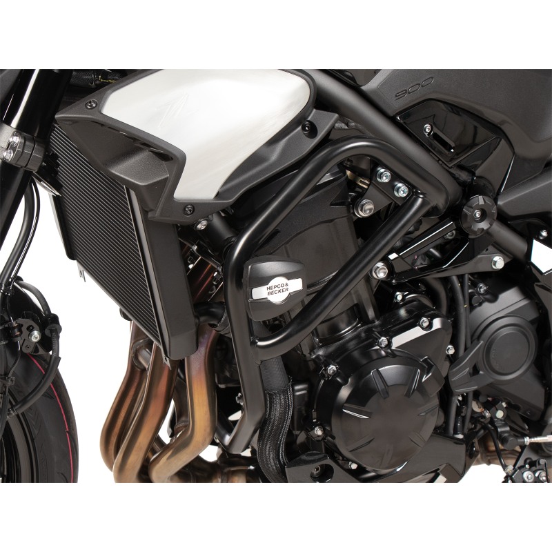 Hepco Becker 5012553 00 01 Barra di protezione motore Hepco&Becker nera con pad protettivi per Kawasaki Z 900 / SE dal 2025