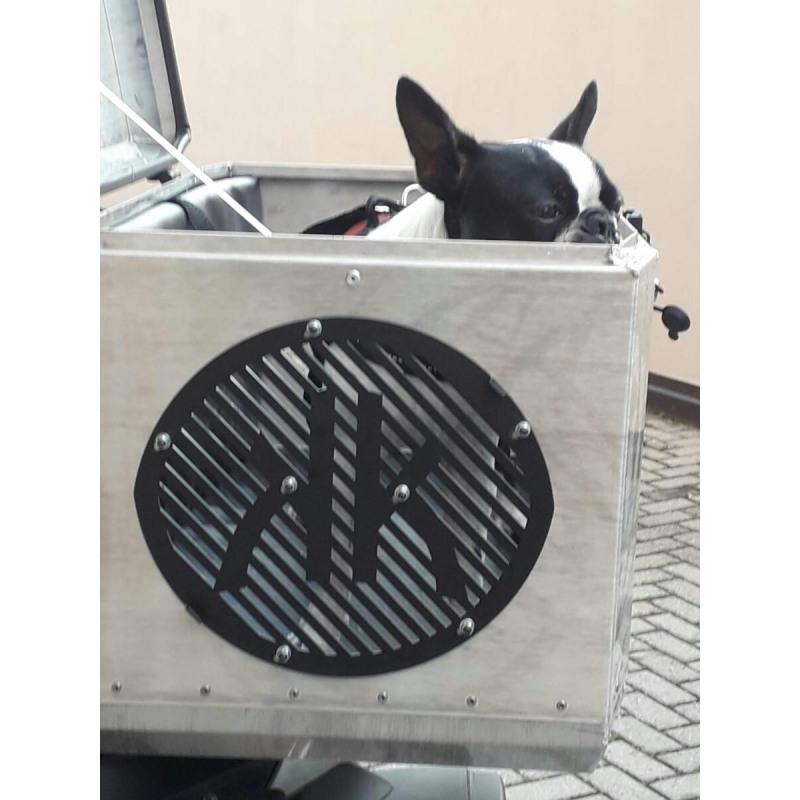 Trasportino Per Cani HUNTER - Alluminio, 76x50,5x48 Cm, Antracite/Arancione - Foto 2