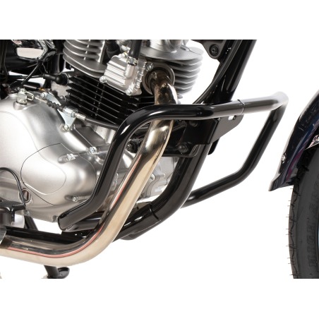 Hepco Becker 5012555 00 01 Barra di protezione motore nera lucida per Kawasaki W230 / Meguro S1 dal 2025
