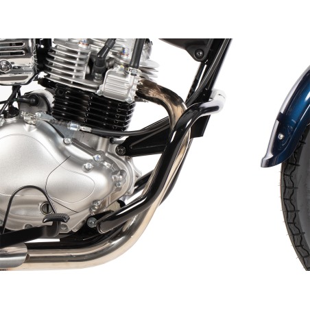 Hepco Becker 5012555 00 01 Barra di protezione motore nera lucida per Kawasaki W230 / Meguro S1 dal 2025