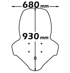 Parabrezza Isotta alta protezione per Honda PCX 125 con paramani integrato SC2635