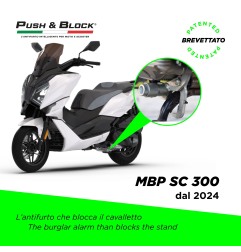 Push&Block M01 Antifurto Meccanico Integrato Al Cavalletto Per MBP Moto SC 300 Dal 2024