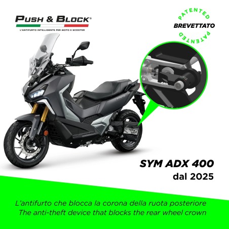 Push&Block WL-S01 Antifurto ruota per SYM ADXTG 400 dal 2025