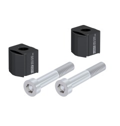 Hepco Becker 42357601 25 01 Rialzo manubrio 25 mm nero per KTM 390 Adventure dal 2020