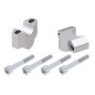 Hepco Becker 42359538 30 09 Rialzo manubrio 30 mm argento per Honda ADV 350 dal 2022