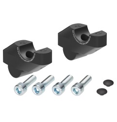 Hepco Becker 4245998 00 01 Rialzo manubrio con offset 30 mm alto, 21 mm indietro, nero per Honda CMX 500 Rebel dal 2017
