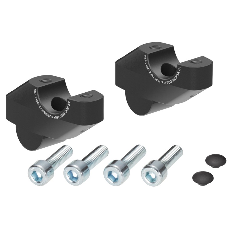 Hepco Becker 4245998 00 01 Rialzo manubrio con offset 30 mm alto, 21 mm indietro, nero per Honda CMX 500 Rebel dal 2017
