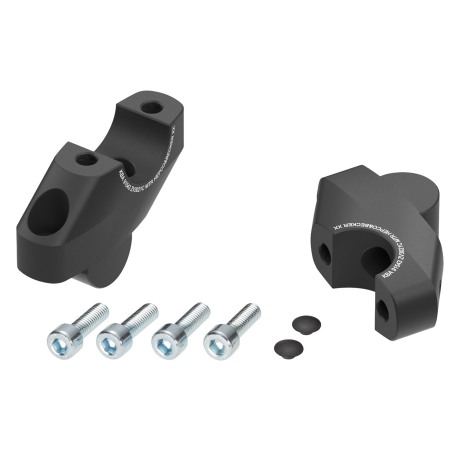 Hepco Becker 4245998 00 01 Rialzo manubrio con offset 30 mm alto, 21 mm indietro, nero per Honda CMX 500 Rebel dal 2017