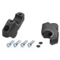 Hepco Becker 4245998 00 01 Rialzo manubrio con offset 30 mm alto, 21 mm indietro, nero per Honda CMX 500 Rebel dal 2017