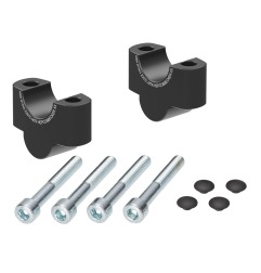 Hepco Becker 4235998 25 01 Rialzo manubrio 25 mm nero per Honda CMX 500 Rebel dal 2017