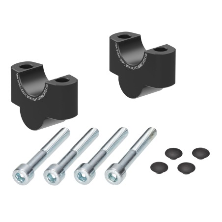 Hepco Becker 4235998 25 01 Rialzo manubrio 25 mm nero per Honda CMX 500 Rebel dal 2017