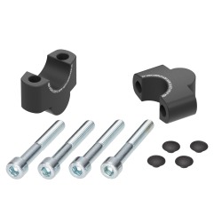 Hepco Becker 4235998 25 01 Rialzo manubrio 25 mm nero per Honda CMX 500 Rebel dal 2017