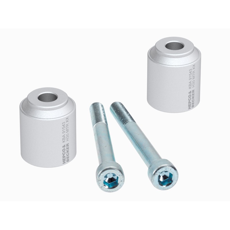 Hepco Becker 4235652 30 09 Rialzo manubrio 30 mm argento per BMW F 650 GS Twin dal 2008 al 2011
