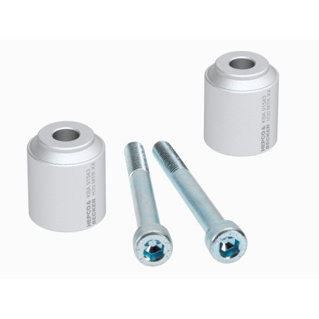 Hepco Becker 4235652 30 09 Rialzo manubrio 30 mm argento per BMW F 650 GS Twin dal 2008 al 2011