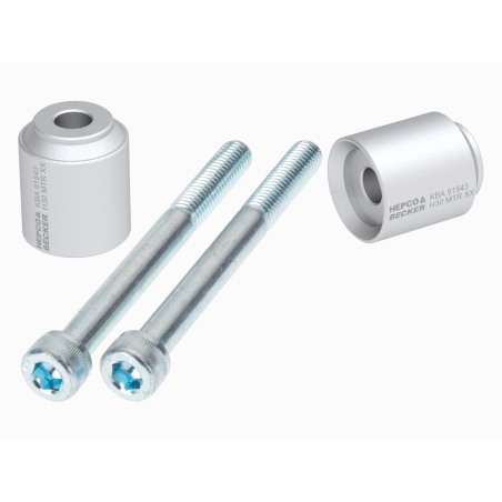 Hepco Becker 4235652 30 09 Rialzo manubrio 30 mm argento per BMW F 650 GS Twin dal 2008 al 2011