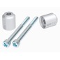 Hepco Becker 4235664 30 09 Rialzi manubrio 30 mm argento per BMW F 700 GS dal 2012 al 2017