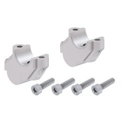 Hepco Becker 4245653 00 09 Rialzo manubrio con offset 30 mm alto, 15 mm indietro, argento per BMW F 800 GS dal 2008 al 2018