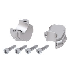 Hepco Becker 4245653 00 09 Rialzo manubrio con offset 30 mm alto, 15 mm indietro, argento per BMW F 800 GS dal 2008 al 2018