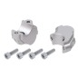 Hepco Becker 4245653 00 09 Rialzo manubrio con offset 30 mm alto, 15 mm indietro, argento per BMW F 800 GS dal 2008 al 2018