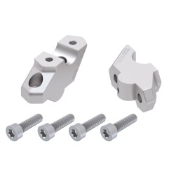 Hepco Becker 42456512 00 09 Rialzo manubrio con offset 30 mm alto, 22 mm indietro, argento per BMW F 750 GS dal 2018 al 2023