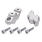 Hepco Becker 42456537 00 09 Rialzo manubrio con offset 30 mm alto, 22 mm indietro, argento per BMW F 800 GS dal 2024
