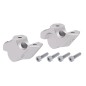 Hepco Becker 42456535 00 09 Rialzo manubrio con offset 30 mm alto, 25 mm indietro, argento per BMW F 900 GS Adventure dal 2024