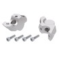Hepco Becker 42456535 00 09 Rialzo manubrio con offset 30 mm alto, 25 mm indietro, argento per BMW F 900 GS Adventure dal 2024