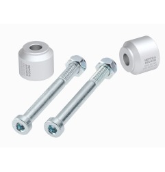 Hepco Becker 42356507 25 09 Rialzo manubrio 25 mm argento per BMW G 310 GS dal 2017