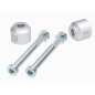 Hepco Becker 42356507 25 09 Rialzo manubrio 25 mm argento per BMW G 310 GS dal 2017