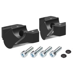 Hepco Becker 42454536 00 01 Rialzo manubrio con offset 30 mm alto, 25 mm indietro, nero per Yamaha MT-09 dal 2013 al 2020