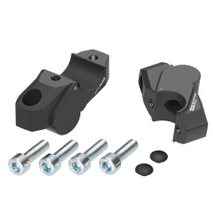 Hepco Becker 42454536 00 01 Rialzo manubrio con offset 30 mm alto, 25 mm indietro, nero per Yamaha MT-09 dal 2013 al 2020