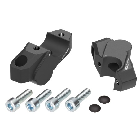 Hepco Becker 42454577 00 01 Rialzo manubrio con offset 30 mm alto, 25 mm indietro, nero per Yamaha MT-10 dal 2022 al 2024