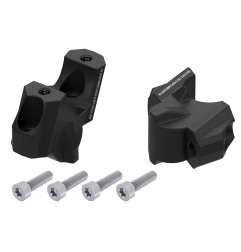 Hepco Becker 42456531 00 01 Rialzo manubrio con offset 35 mm alto, 15 mm indietro, nero per BMW M 1000 R dal 2023