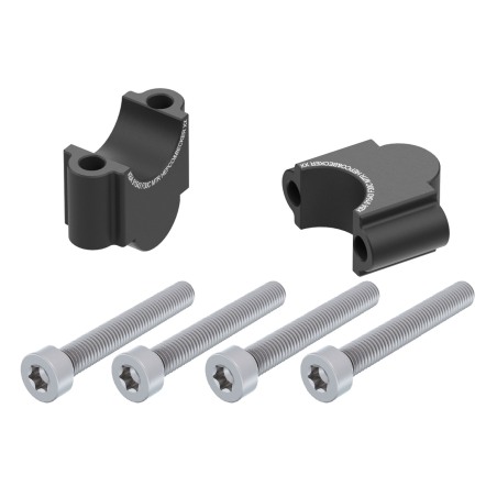 Hepco Becker 4235922 30 01 Rialzo manubrio 30 mm nero per BMW R 1200 GS dal 2004 al 2007