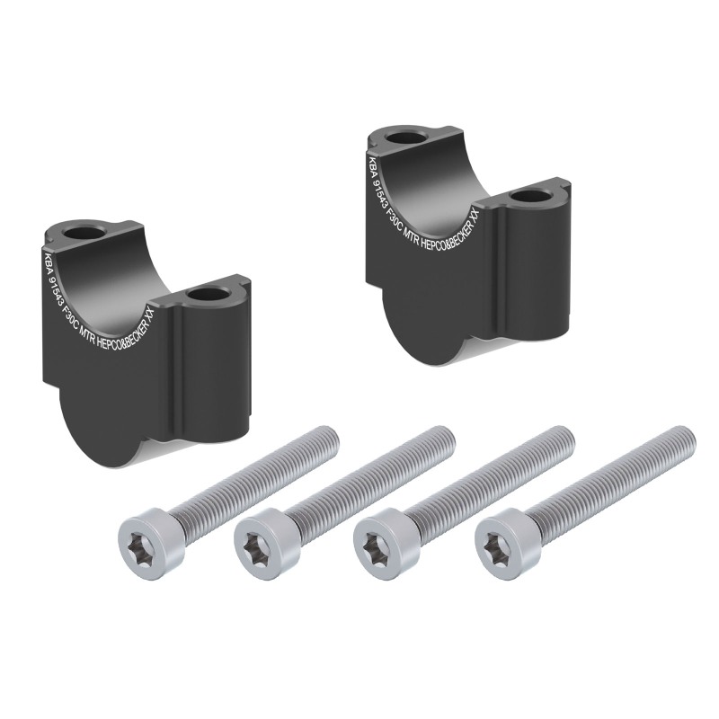 Hepco Becker 4235651 30 01 Rialzo manubrio 30 mm nero per BMW R 1200 GS Adventure dal 2006 al 2008