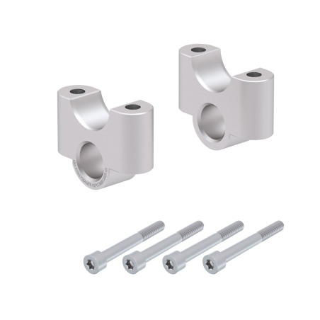 Hepco Becker 42356514 35 09 Rialzo manubrio 35 mm argento per BMW R 1250 GS dal 2018 al 2023