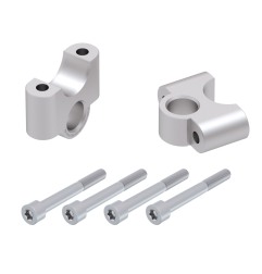 Hepco Becker 42356514 35 09 Rialzo manubrio 35 mm argento per BMW R 1250 GS dal 2018 al 2023